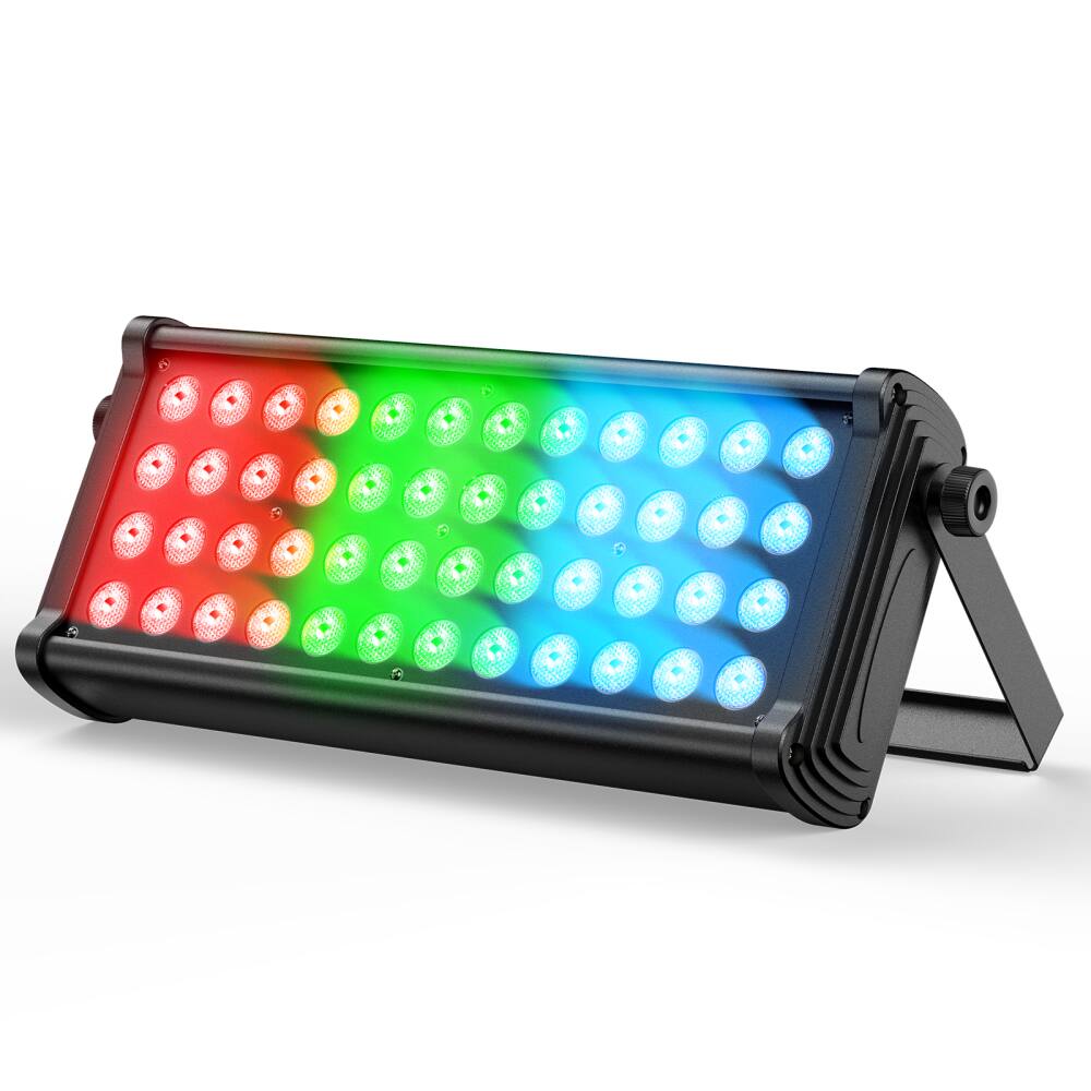 Back. UKing - 3in1 RGB 140W 48LED Wall Wash Light DMX Flood Light Disco Bar Stage Waher Effect.