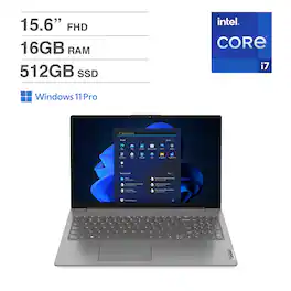 Lenovo - V15 Laptop (, i7-13620H, 16GB, 512GB SSD, 15.6 (1920x1080), Intel UHD, Win 11 Pro) - Iron Grey