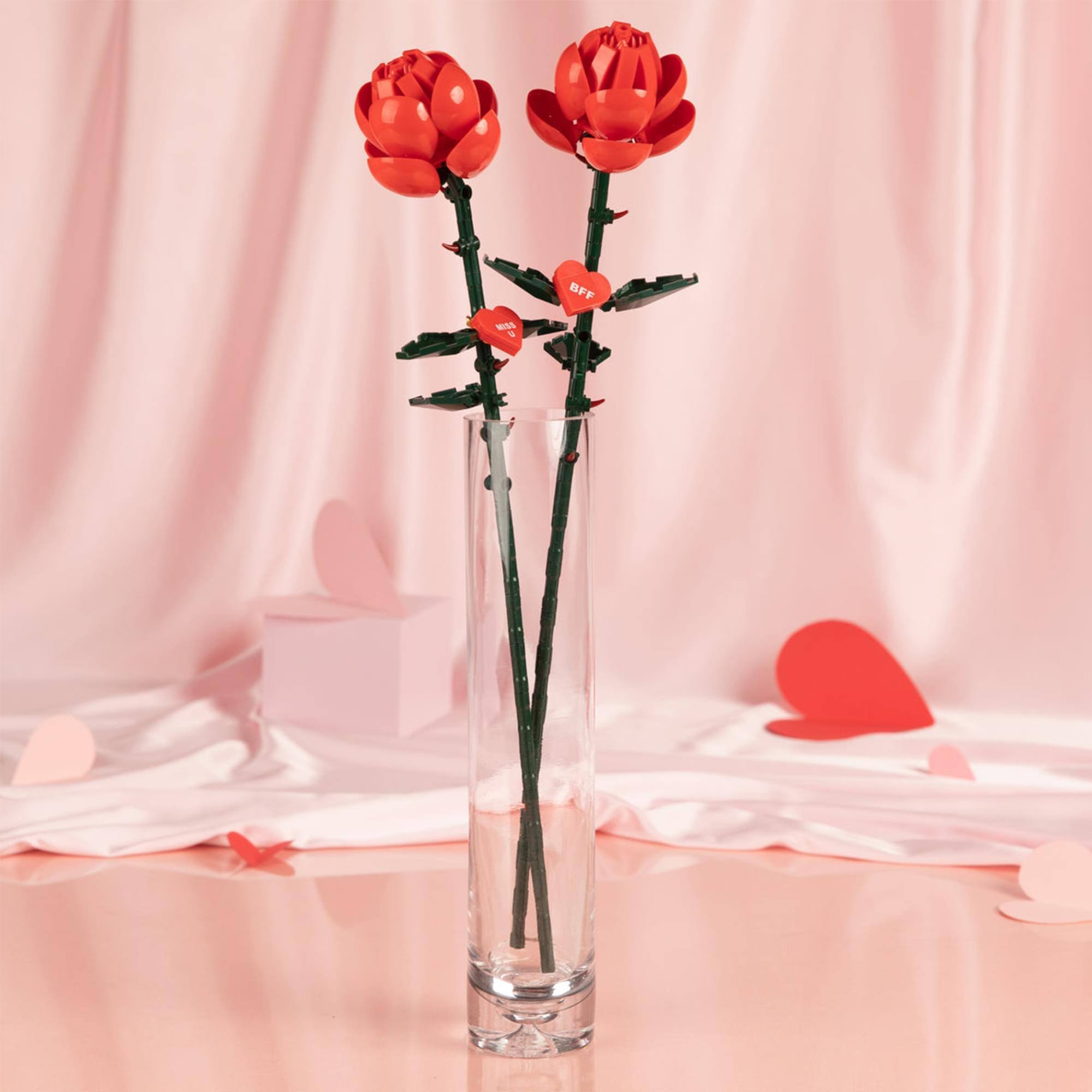 Alt View 3. Brickcraft - Bricktanicals Long Stem Red Rose 102 Pieces Building Set - Multi-Colored.