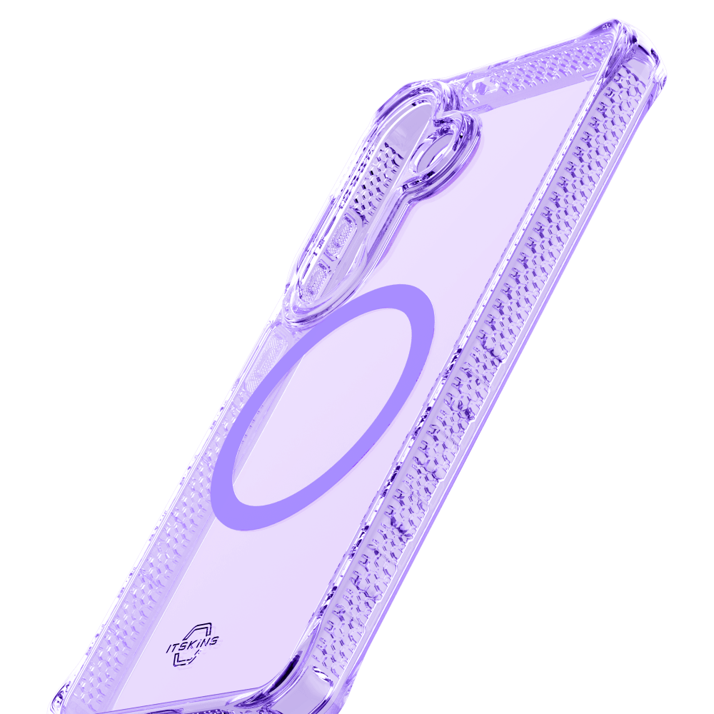 Alt View 5. Itskins - HYBRID R // CLEAR MagSafe Case for Samsung Galaxy S26+ - Light Purple.