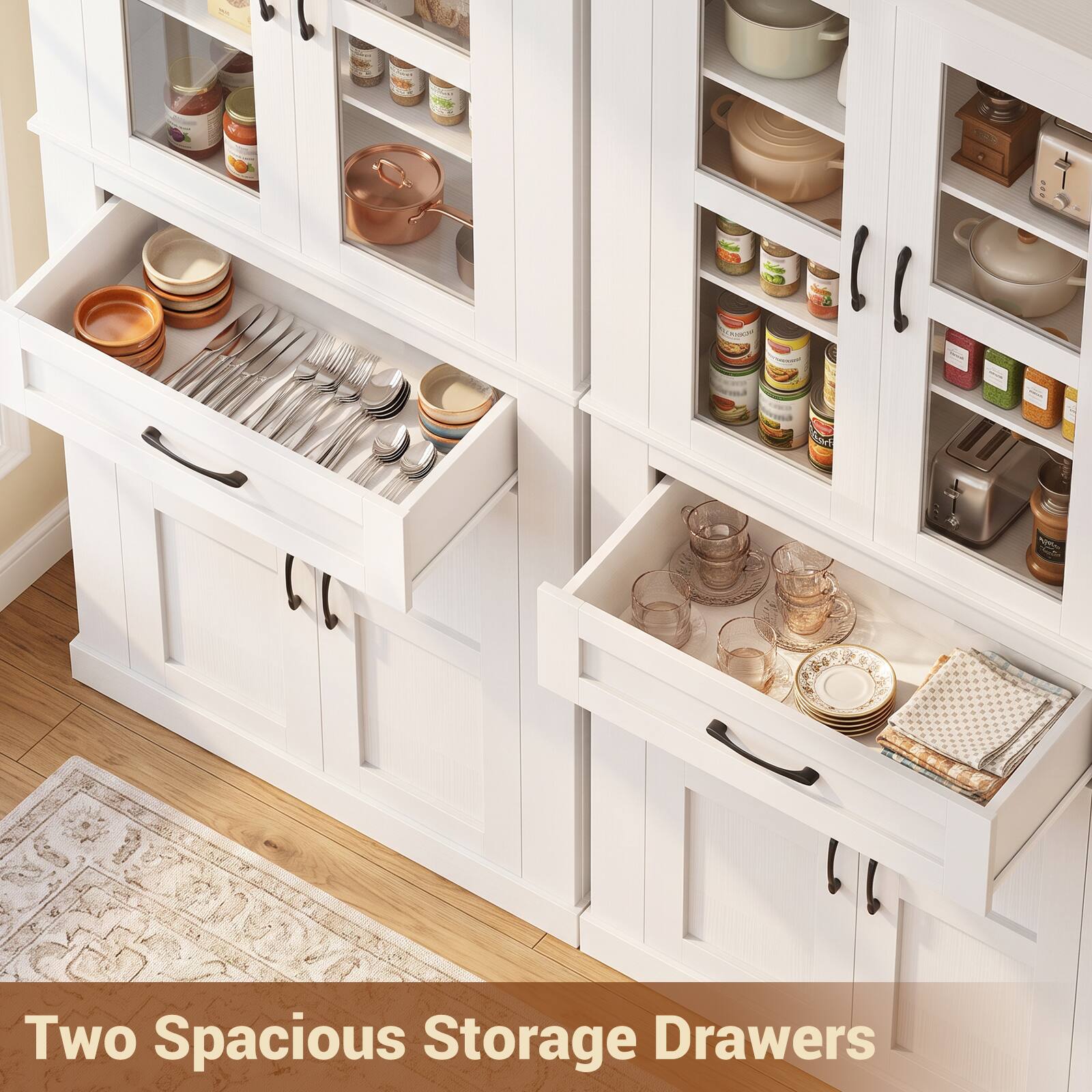 Two Spacious Storage Drawers