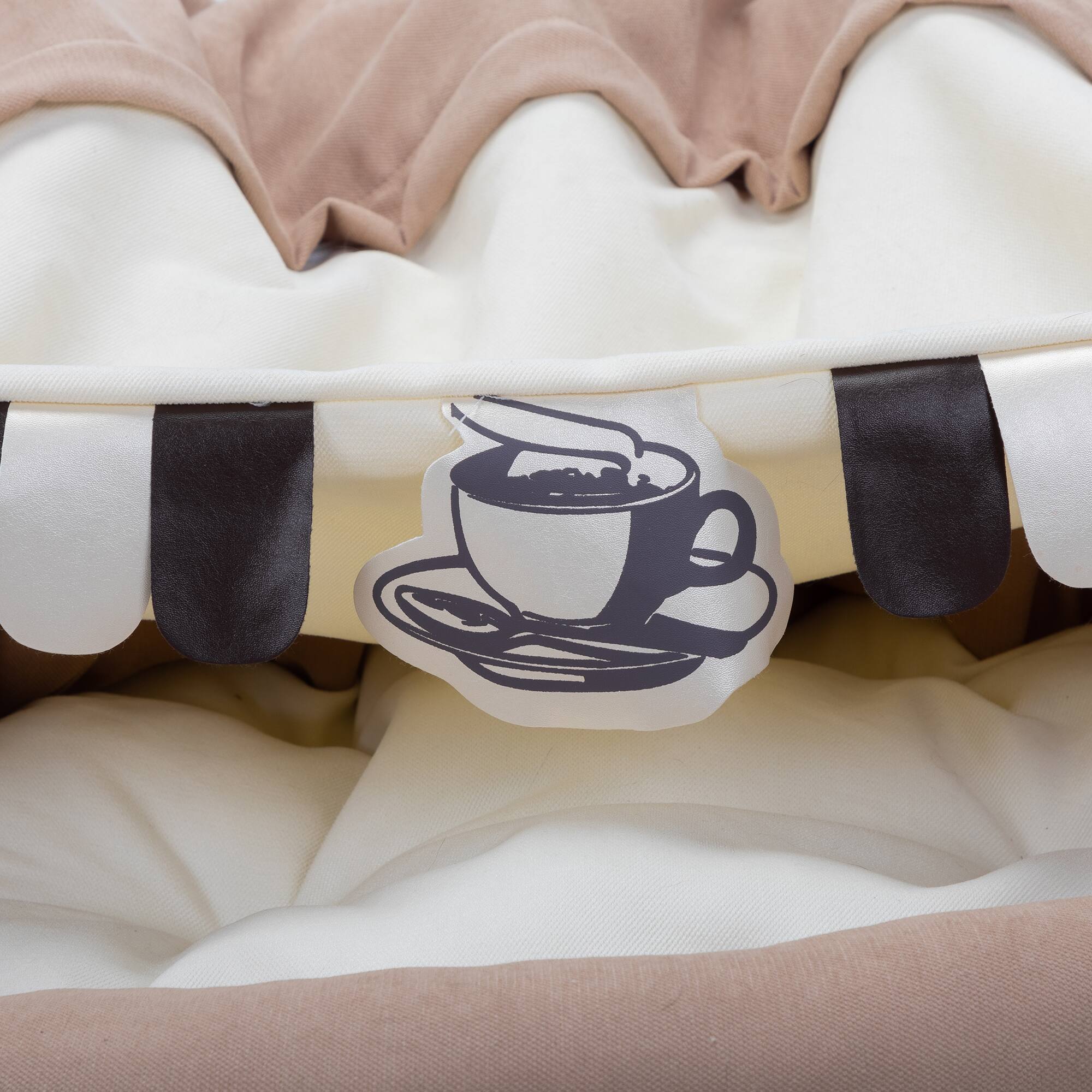 Alt View 1. Siljoy - Coffee Collapsible Cat Tunnel Bed with Removable Cushion, Hanging Toys & Sound Paper, Washable Hideaway for Indoor Cats.