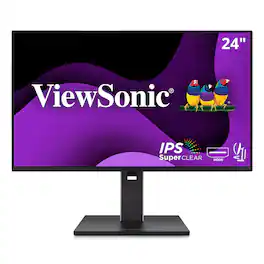 ViewSonic - VG2451 24" IPS 1080p Ergonomic Monitor with Full Adjustability, 100Hz, 4-Port USB Hub, HDMI, DisplayPort, and - Black
