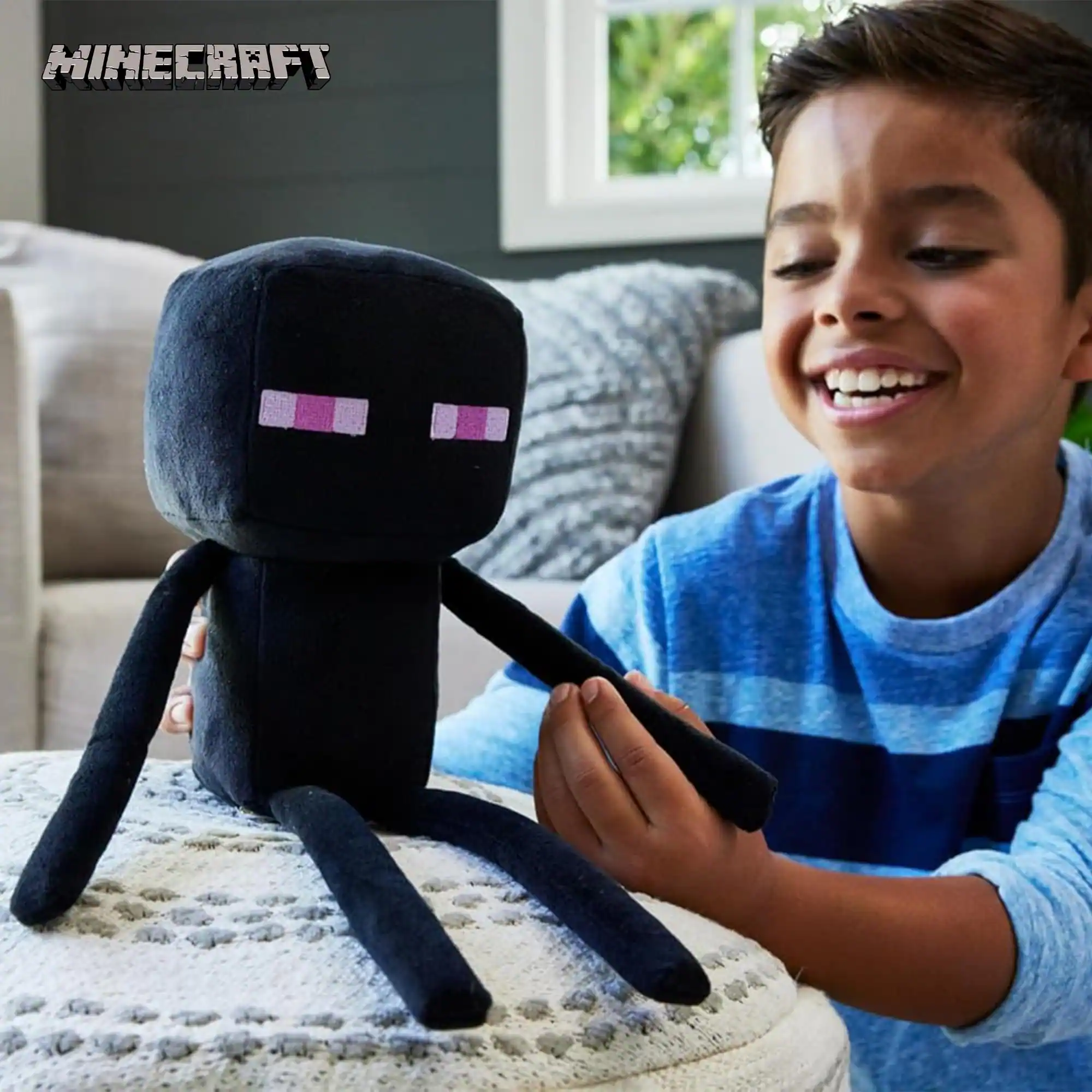 Alt View 3. Mattel - Minecraft 8 Inch Character Plush | Enderman - Black.