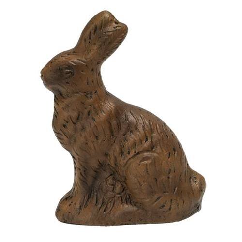 Front. BreeBe - Resin Chocolate Bunny - 3.25 inch - Brown.