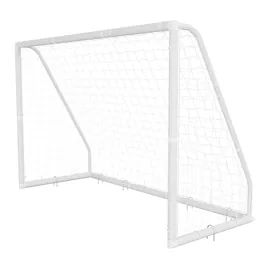 VEVOR - Soccer Goal 10 x 6.5 FT PVC Soccer Goal for Backyard with PE Net, Portable & Weatherproof Set,with High-Strength PE Net - White