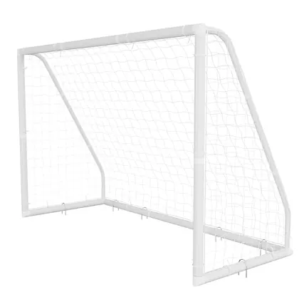 Front. VEVOR - Soccer Goal 10 x 6.5 FT PVC Soccer Goal for Backyard with PE Net, Portable & Weatherproof Set,with High-Strength PE Net - White.