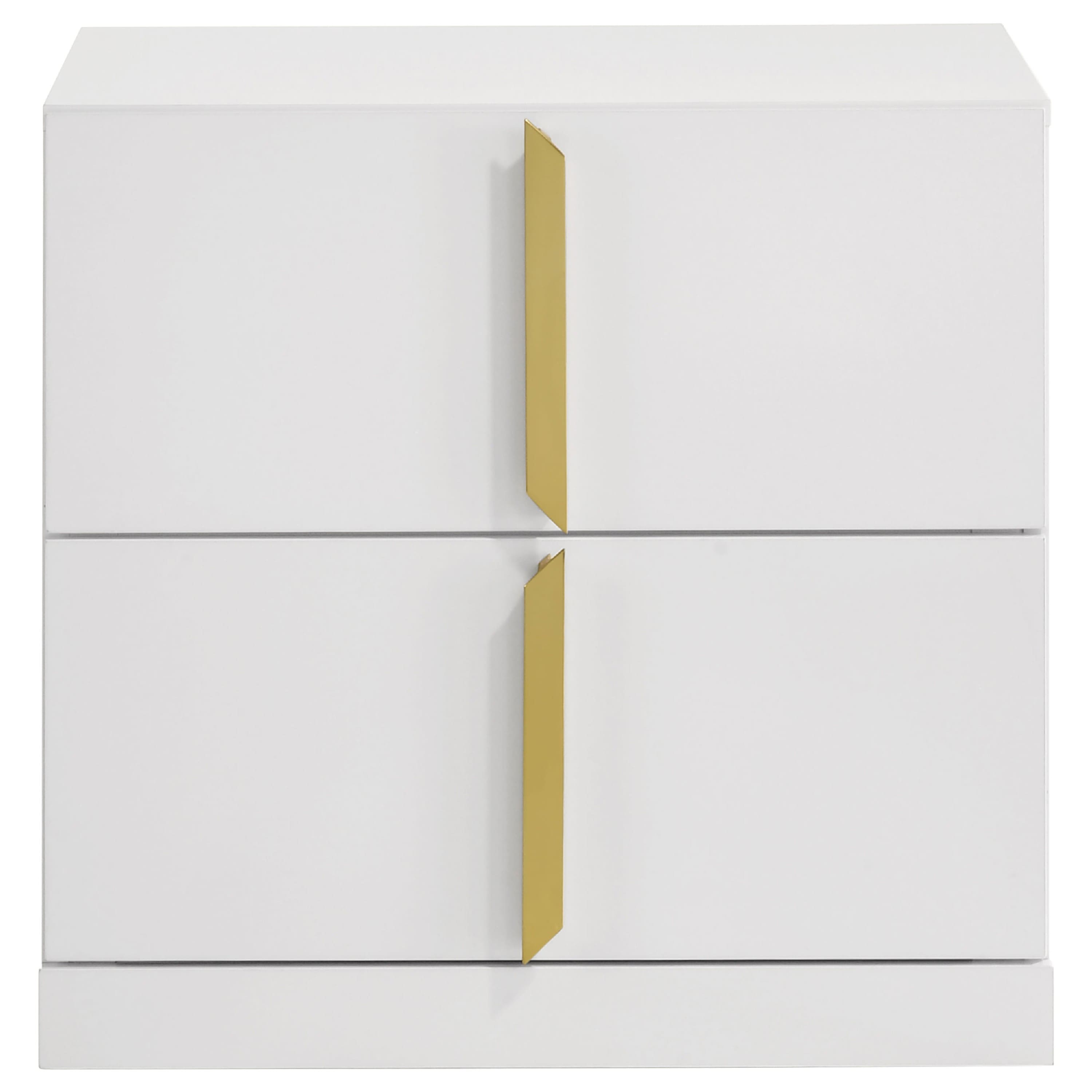Manhattan Lane - Orion Nightstand with 2 Drawers, Metal Pulls, Wood - White price history on PriceWatchPro