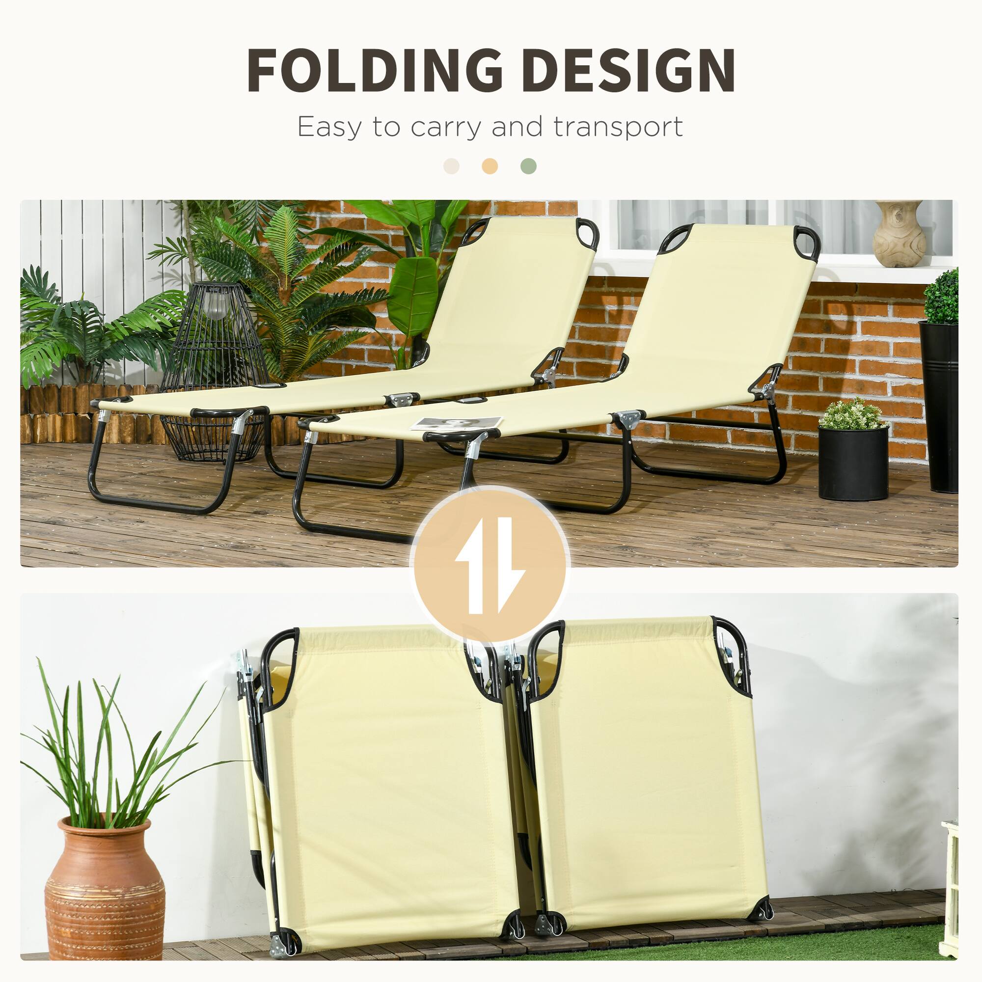 FOLDING DESIGN  
Easy to carry and transport