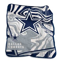 Logo Brands - Dallas Cowboys 50" x 60" Swirl Raschel Throw Blanket - Multicolor