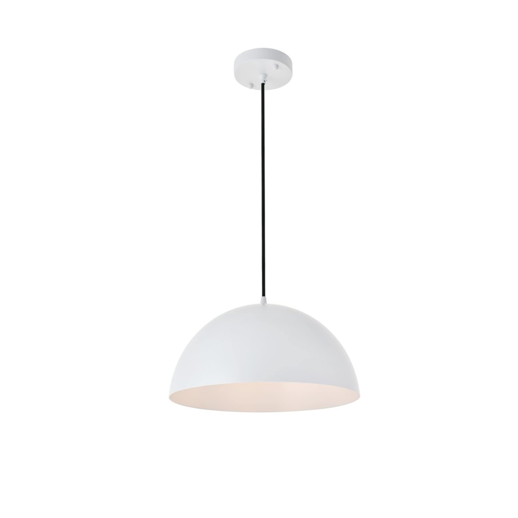 Back. Living District - Forte 1 light White Pendant - White.