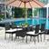 Alt View 4. Costway - 5PCS Patio Rattan Dining Set Cushioned Chair Table w/Glass Top Garden Furniture - Black,White.