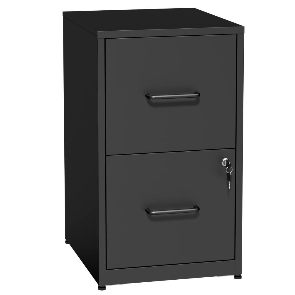 Alt View 7. Loheer - Loheer 2 Drawer Lockable Metal File Cabinet Vertical Under Desk Steel Filing Cabinet with Anti-Tip Kit Black.