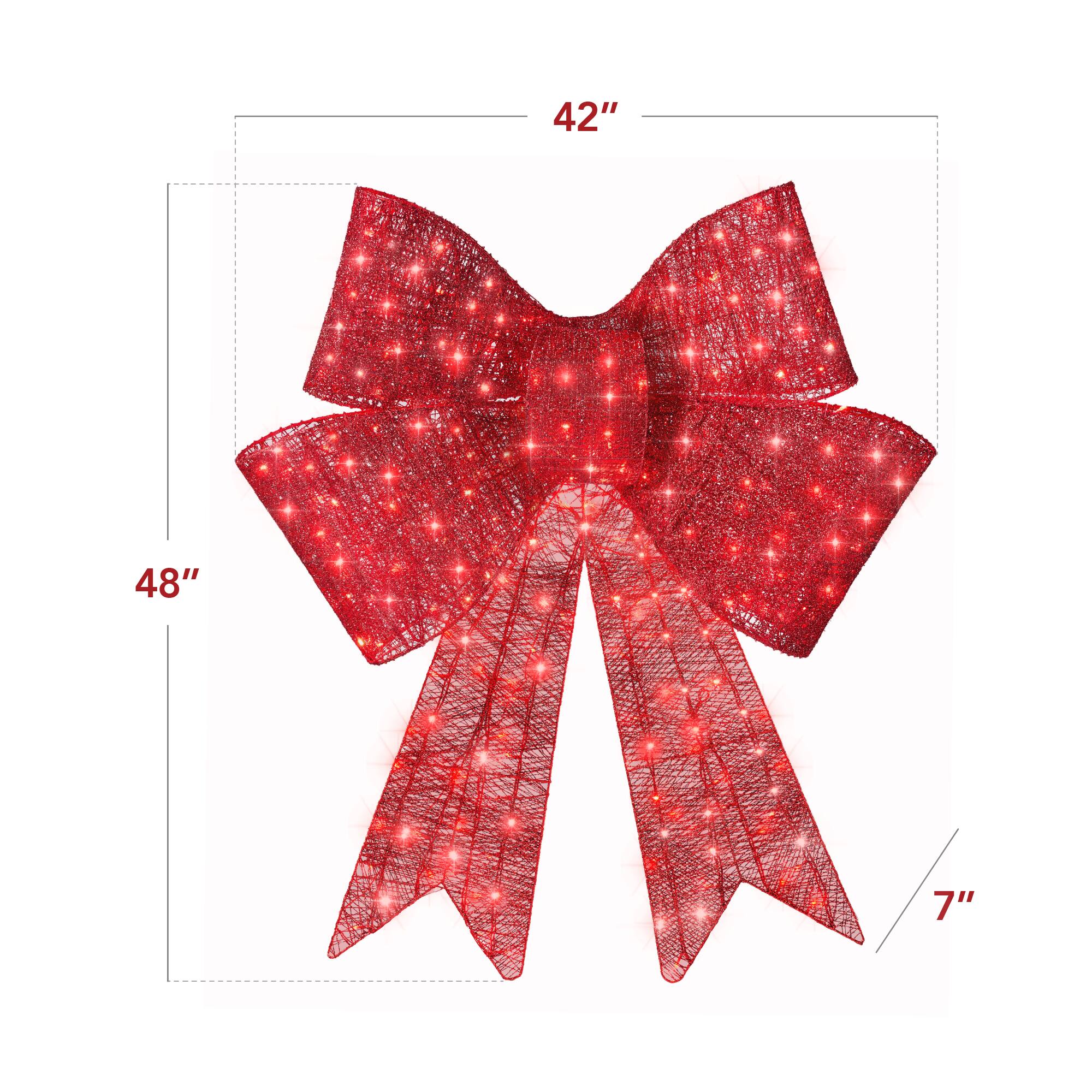 Best Choice Products 48in Pre Lit XL Christmas Bow, Large Outdoor