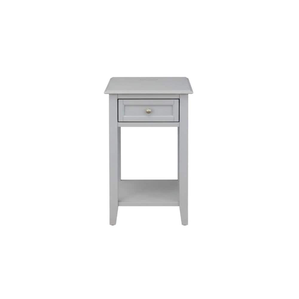 FurniFact - Wood Night Stand with Single Drawer for Bedroom Use - Urban Gray price history on PriceWatchPro