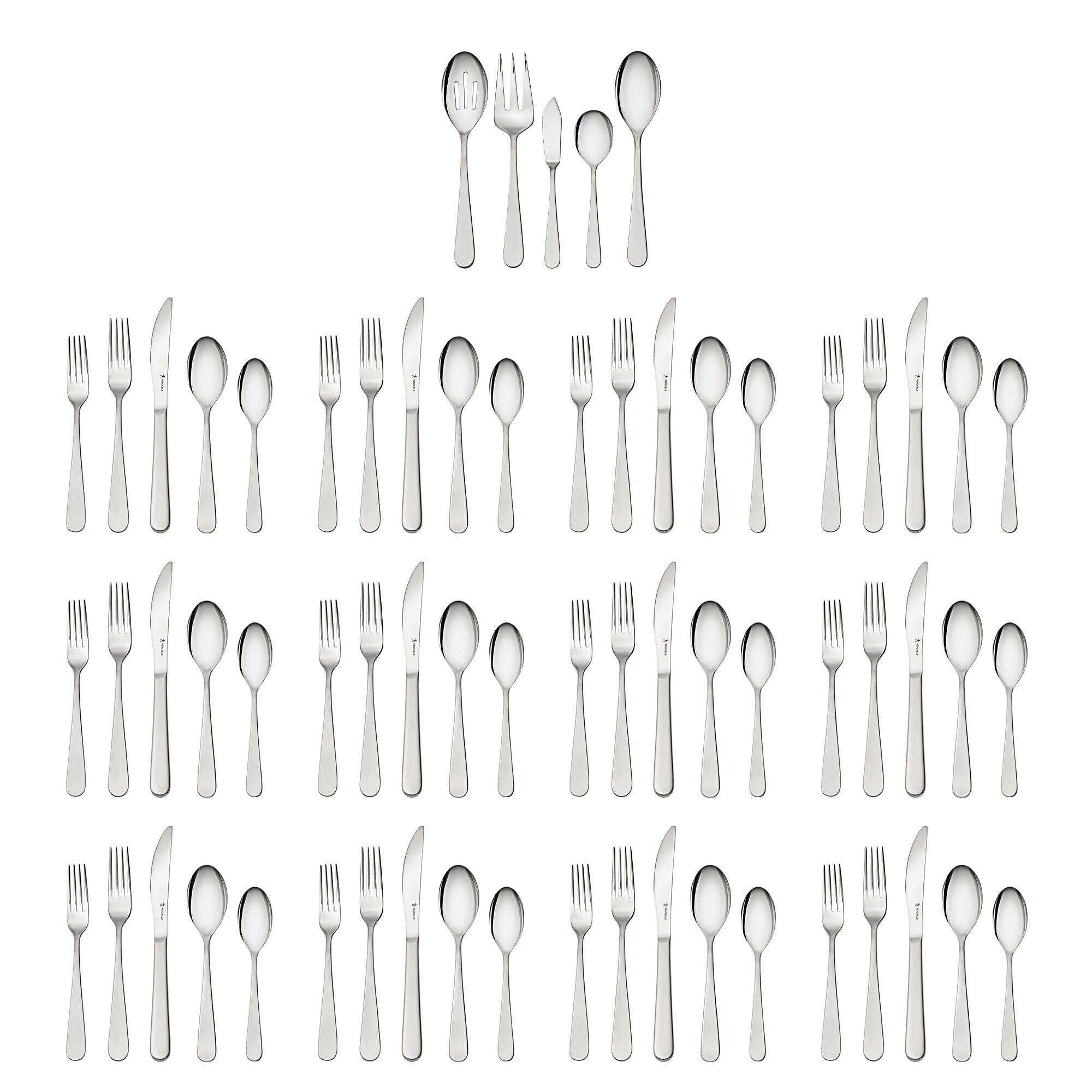 Alt View 4. Henckels - Henckels Lucena 65-pc 18/10 Stainless Steel Flatware Set - Stainless Steel.