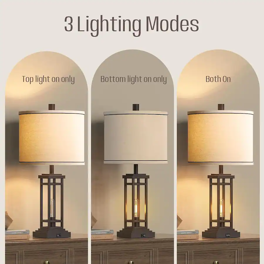 Farm Table Format partphoner Tall Farmhouse Table Lamps Brown - Best Buy