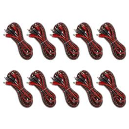 DS18 Audio - Level 1 RCA Interconnect Cable, 12 ft (10-Pack)