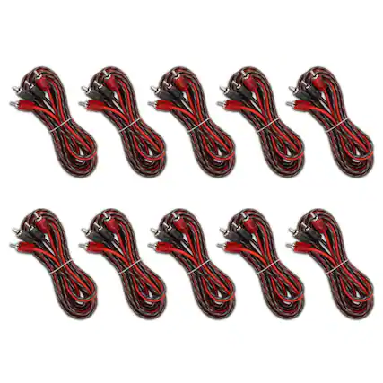 Front. DS18 Audio - Level 1 RCA Interconnect Cable, 12 ft (10-Pack).