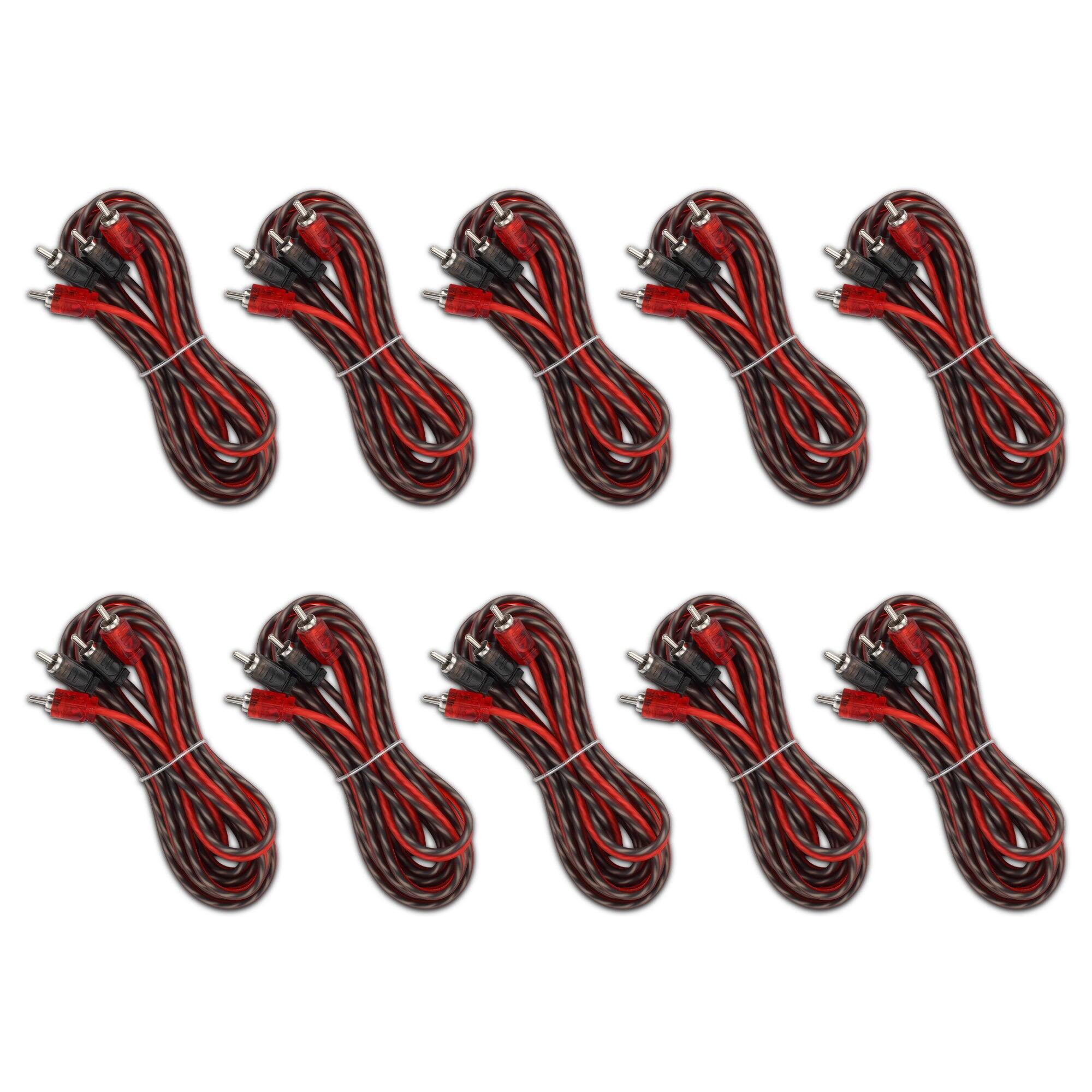 Front. DS18 Audio - Level 1 RCA Interconnect Cable, 12 ft (10-Pack).