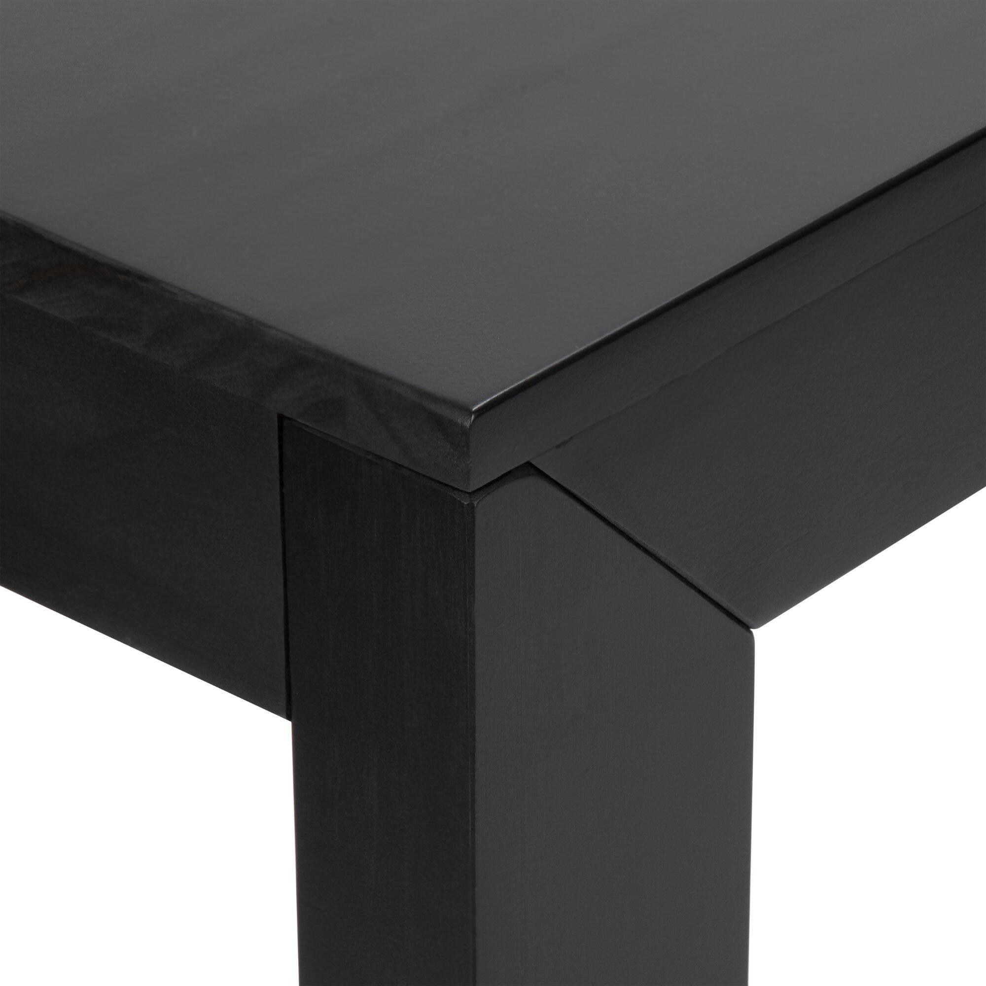 Alt View 4. Plank+Beam - Modern Console Table (56in / 1420mm), Black - Black.