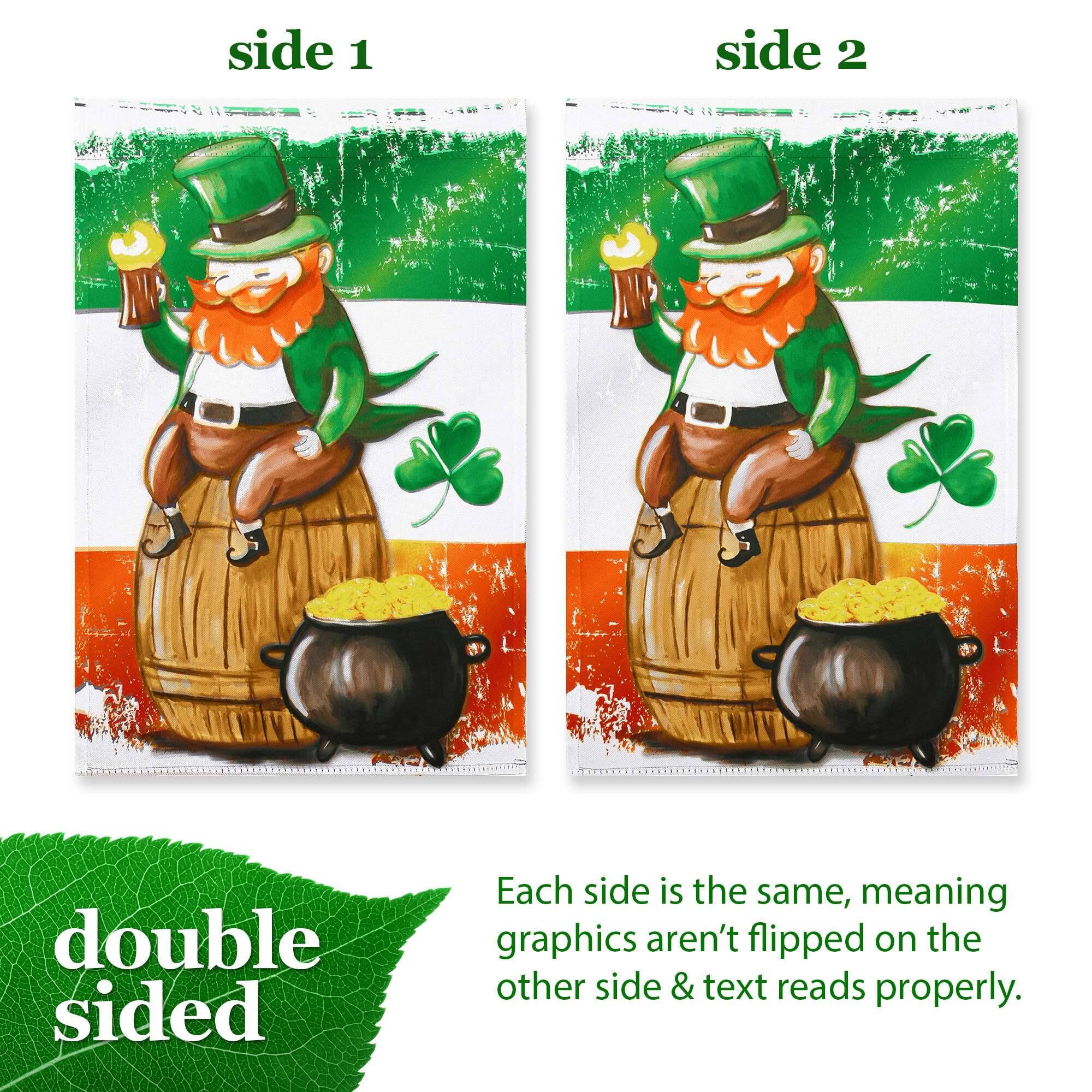 side 1  
side 2  

double sided  

Each side is the same, meaning graphics aren't flipped on the other side & text reads properly.