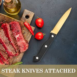 STEAK KNIVES ATTACHED