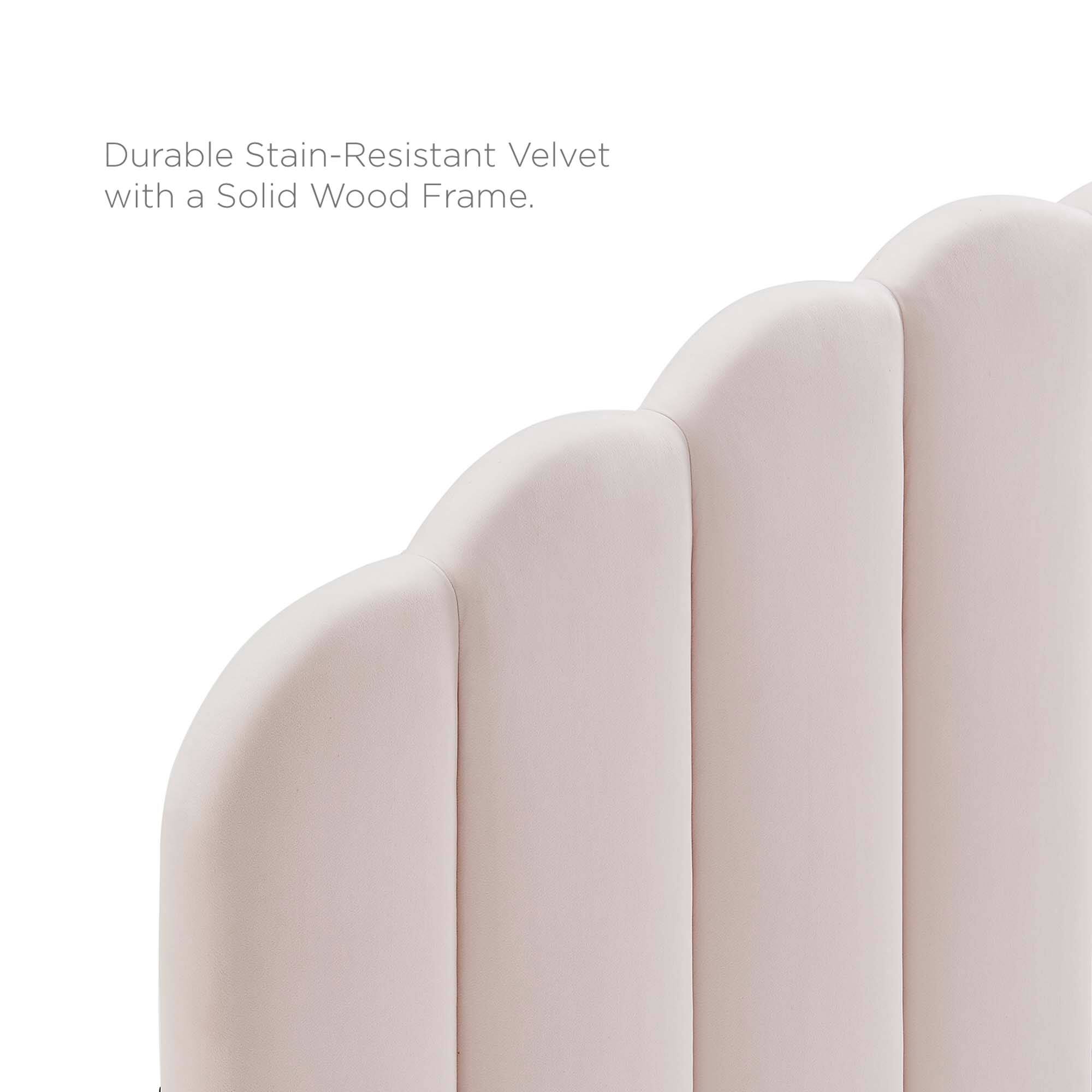 Durable Stain-Resistant Velvet with a Solid Wood Frame.