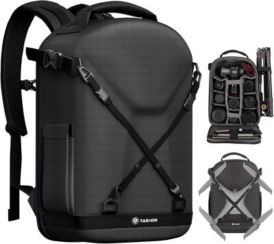 backpack with laptop compartment and rain cover Gameday 28L Waterproof Daybag Fits 16" IPX-4 IPX-6+ water proofing for Travel, Commuting, Hiking, Field and Playground duty water TARION TRH Hard-Shell Camera Backpack