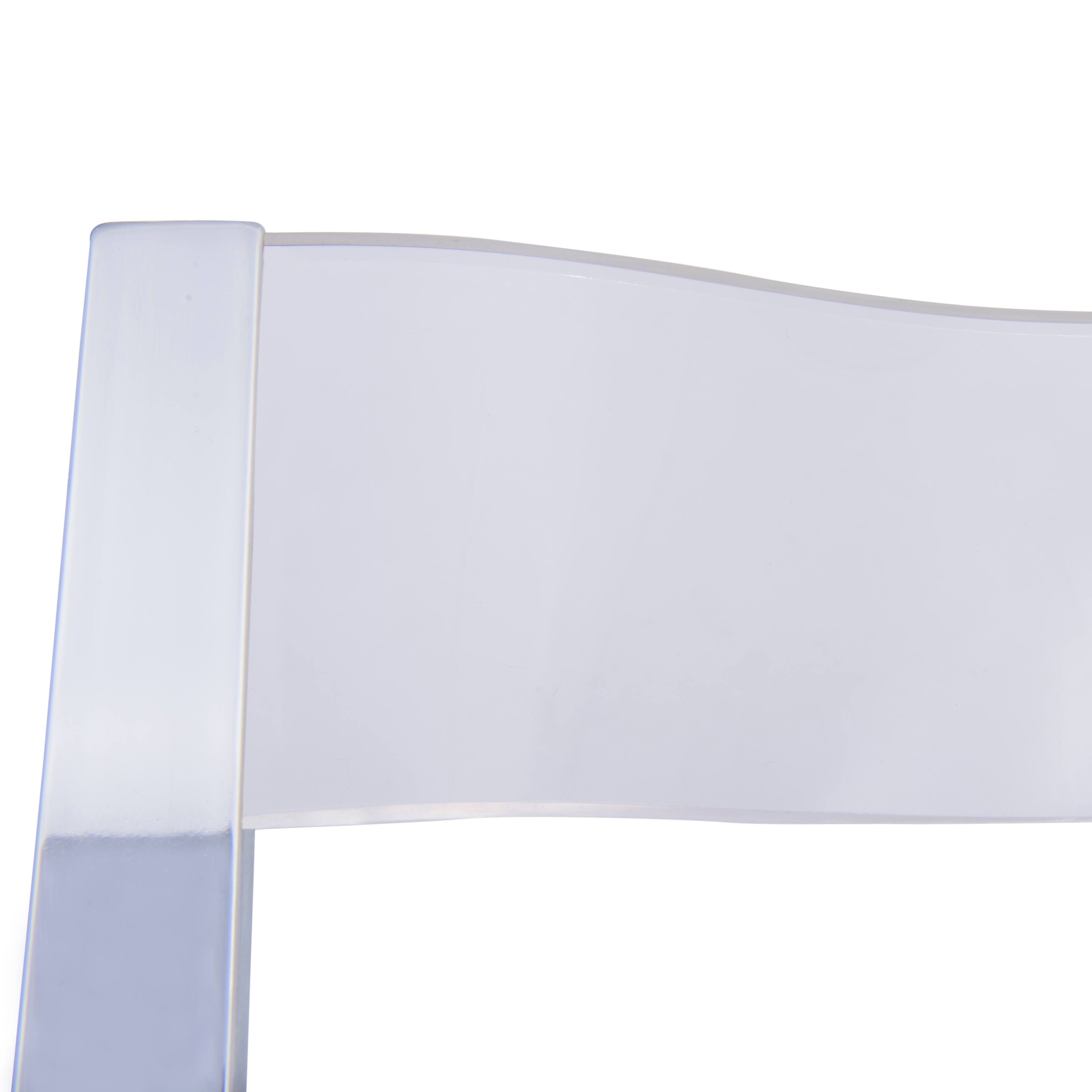 Alt View 2. LeisureMod - Menno 4-PCS Clear Acrylic Folding Accent Chair, Open Back, Powder-Coated Steel Frame - Clear.