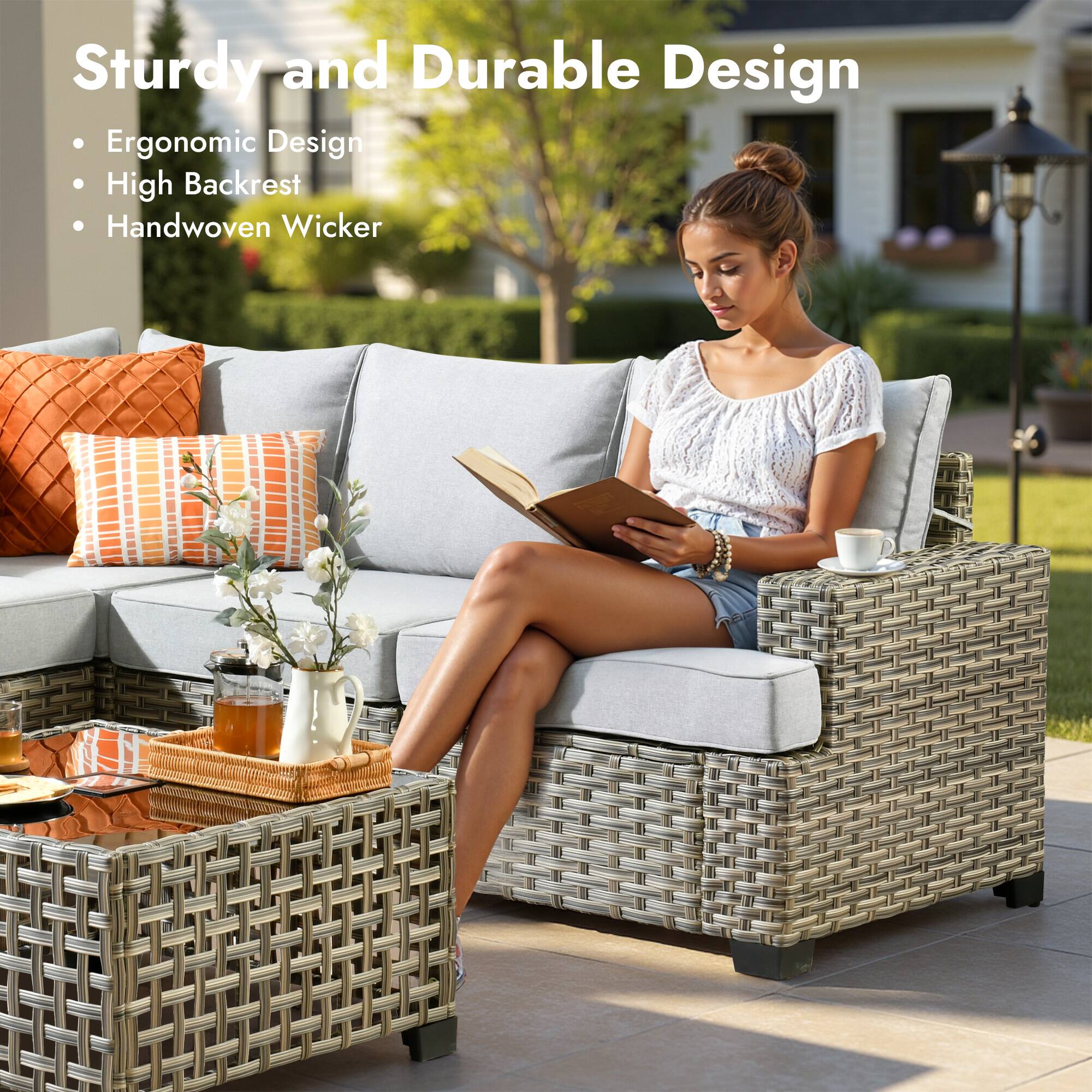 Sturdy and Durable Design  
- Ergonomic Design  
- High Backrest  
- Handwoven Wicker