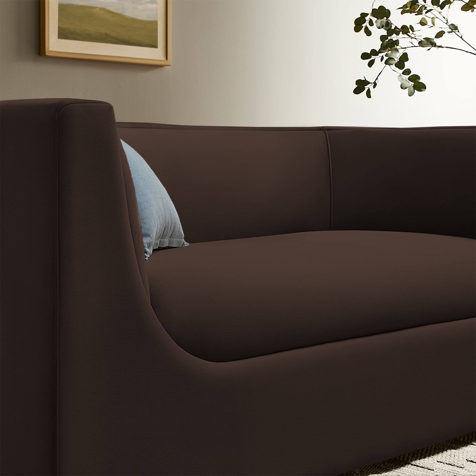 Alt View 9. Modway - Hilda 67" Curved Back Performance Velvet Loveseat by Modway - Chocolate Brown.