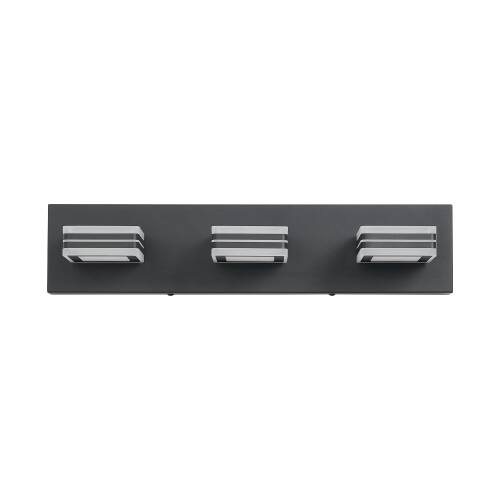 Alt View 3. LUCKY ONE - 3-Light Matte Black LED Vanity Light, Up Down Wall Sconce for Bathroom Mirror, Dimmable - Black.