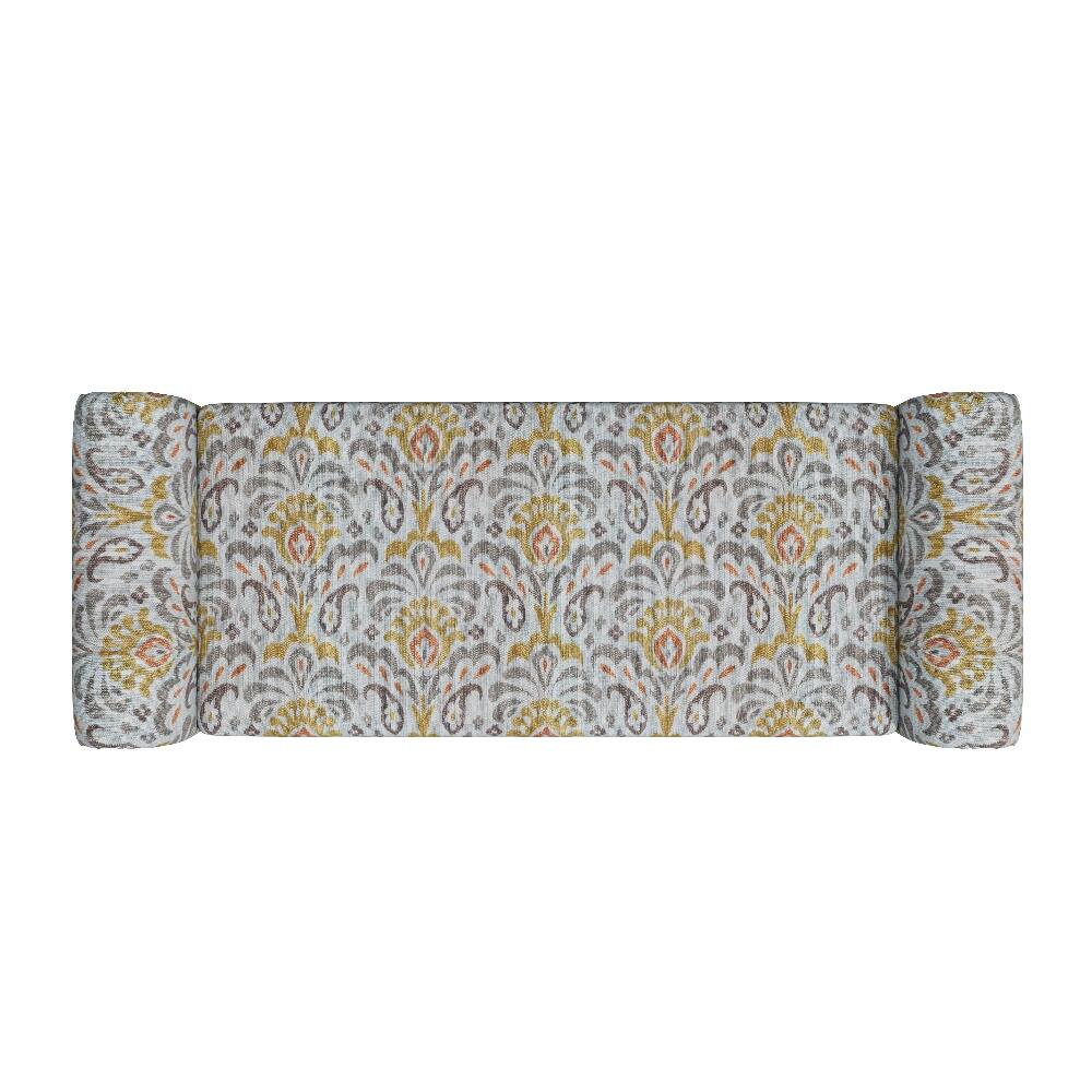 Alt View 3. Ropilly - Ropilly Conrad Floral Storage Ottoman with Rolled Arms, Pewter Nailhead Trim and Hidden Compartment for Bedroom Entryway - Floral.