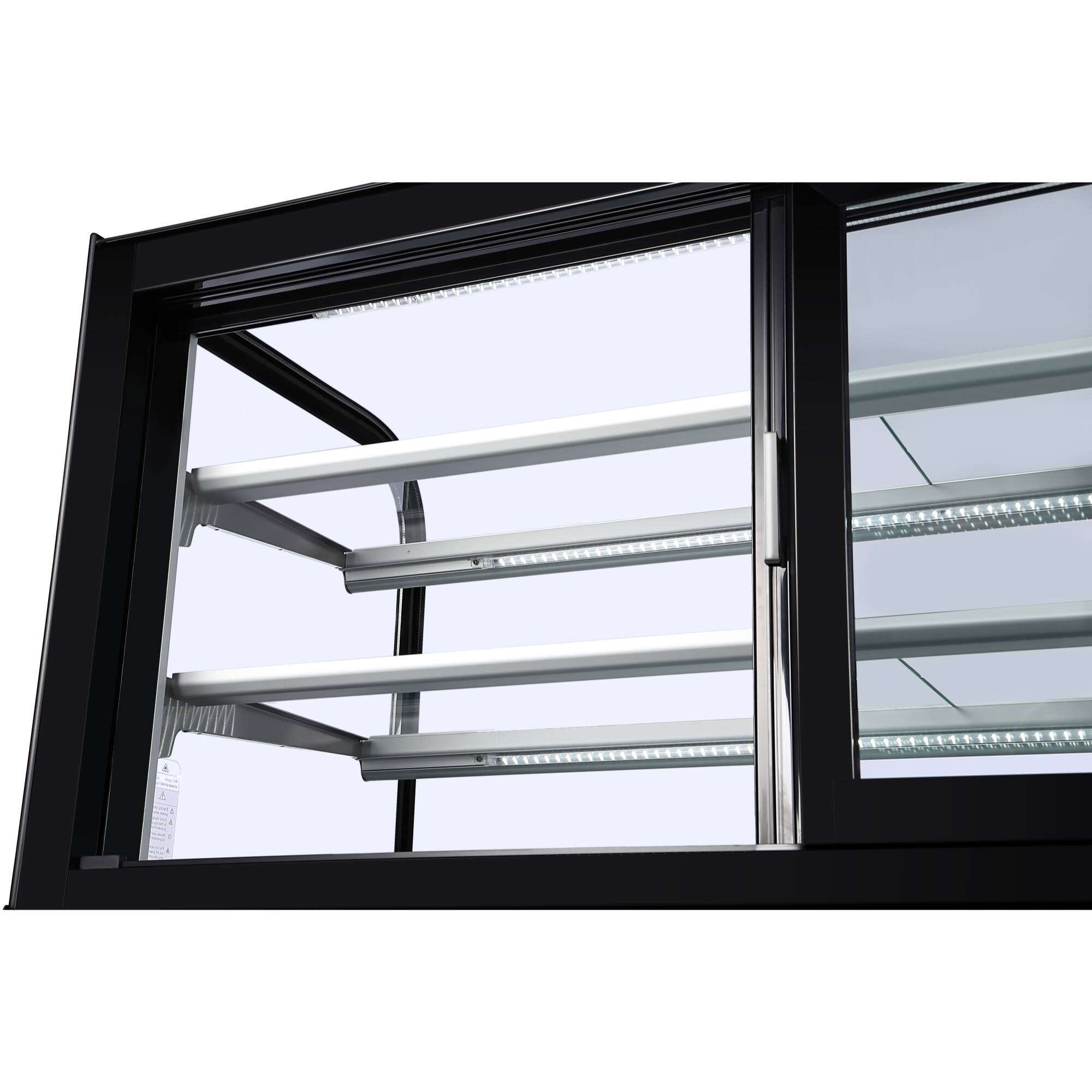 Alt View 3. Koolmore - 60 in. Refrigerated Bakery Display Case in Black, 17.6 cu. ft. (KM-CDHF-17C-BK) - black.