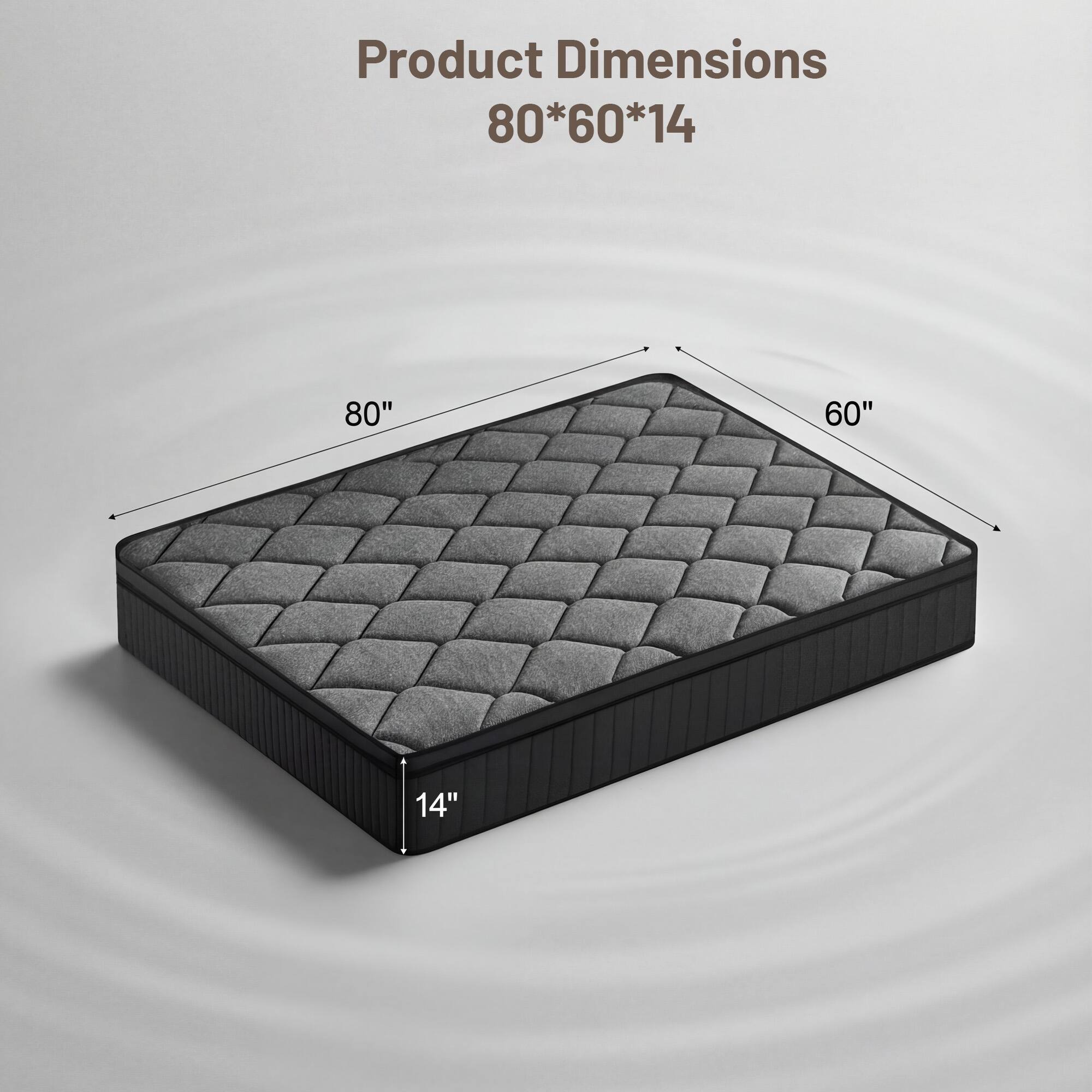 Product Dimensions 80*60*14

80"
60"
14"