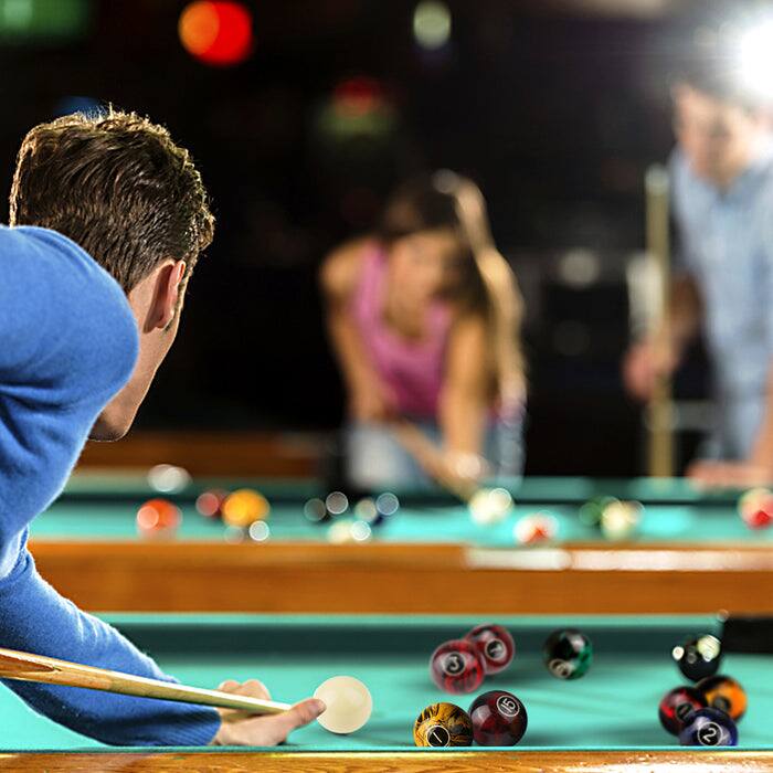 Alt View 2. GSE Games & Sports Expert - 2 1/4-Inch Black Marbelite Swirl Style Professional Regulation Size Billiards Pool Balls Set, Standard 16 Balls Set - Black Marbelite Swirl Style.