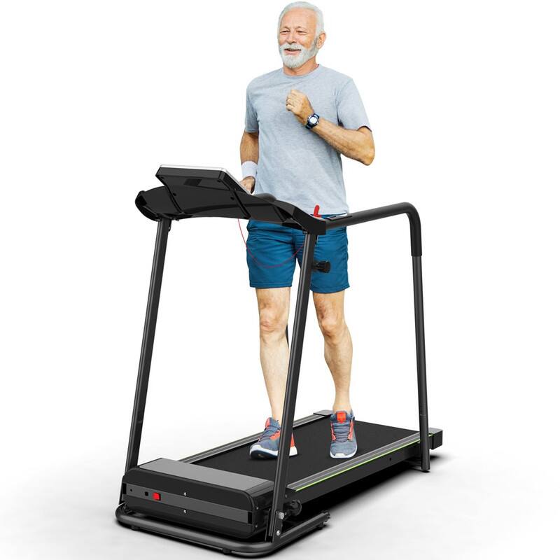 Front. Redliro - Redliro Walking Treadmill for Seniors, 2.25HP, 300lbs Capacity, Long Handrail, for Home Recovery & Low-Impact Fitness - Black.