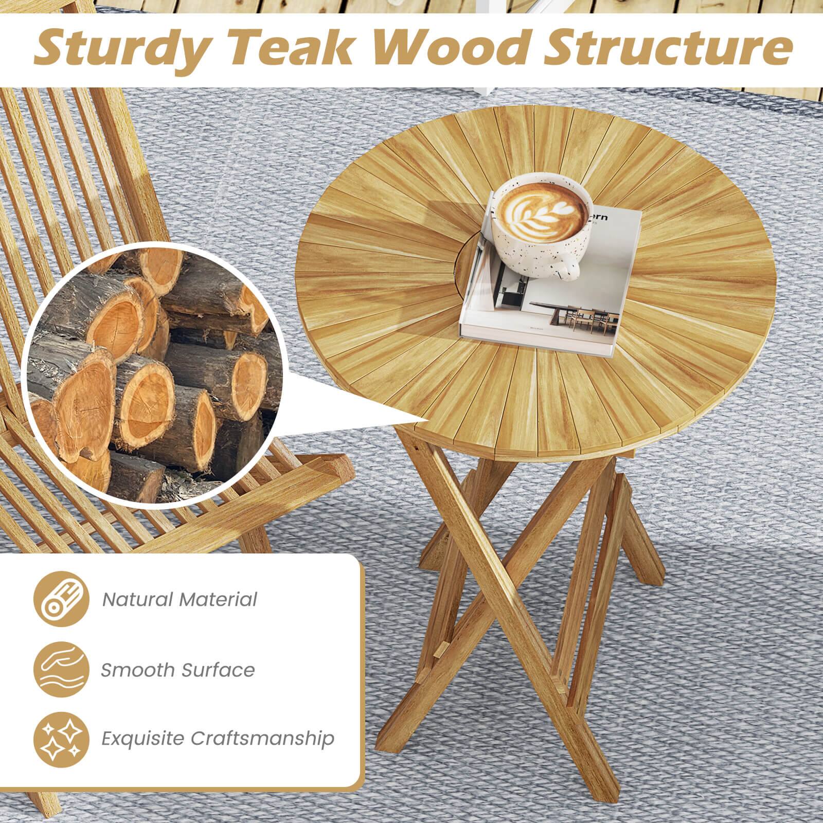 Sturdy Teak Wood Structure  
- Natural Material  
- Smooth Surface  
- Exquisite Craftsmanship