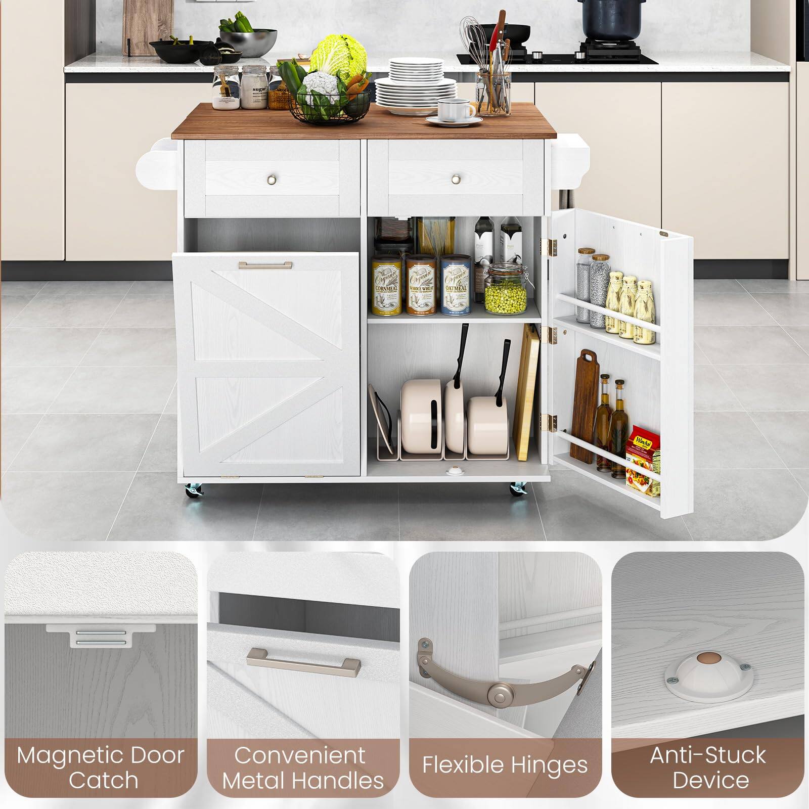 CM Magnetic Door Catch, Convenient Metal Handles, Flexible Hinges, Anti-Stuck Device