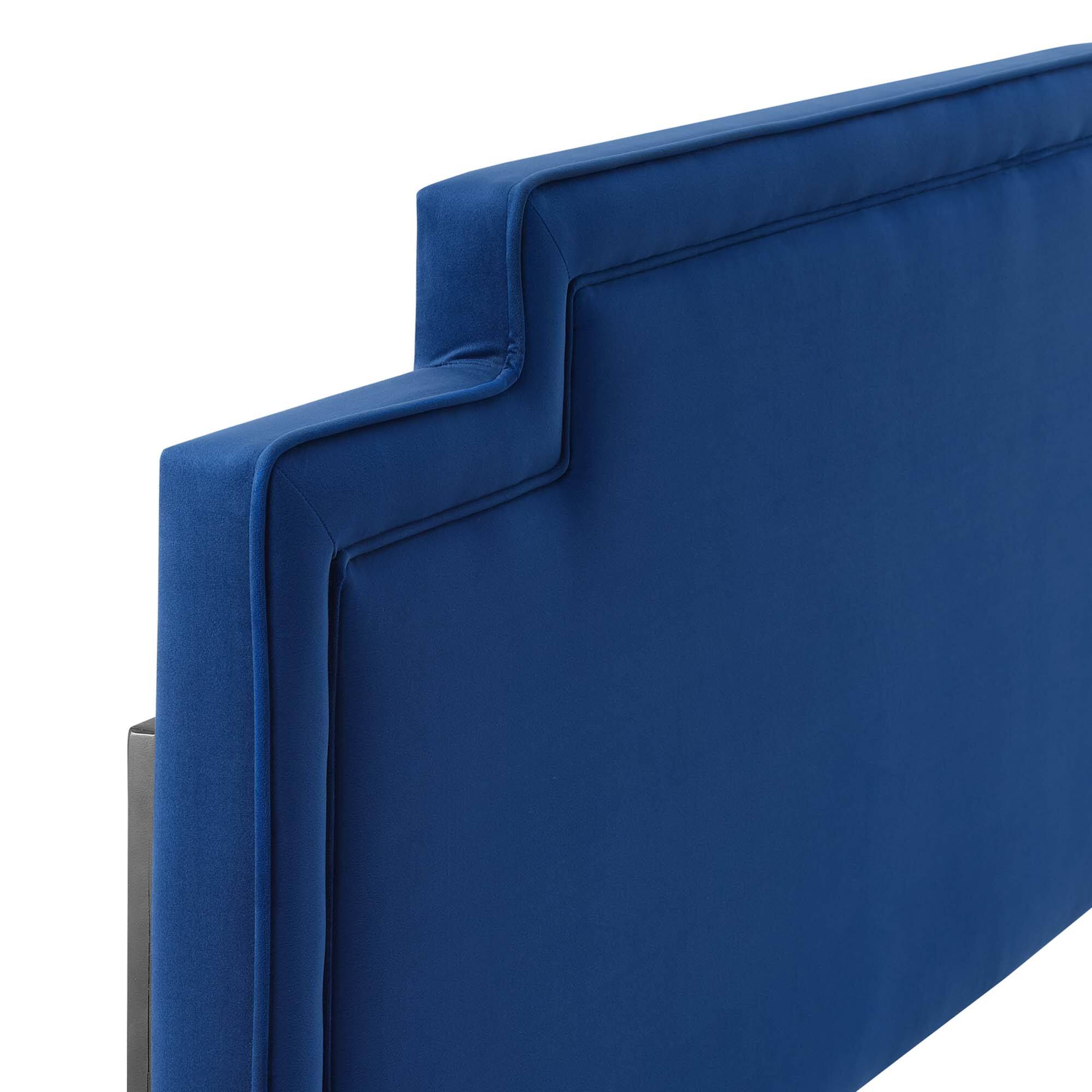 Alt View 1. Modway - Transfix Performance Velvet King/California King Headboard by Modway - Navy.