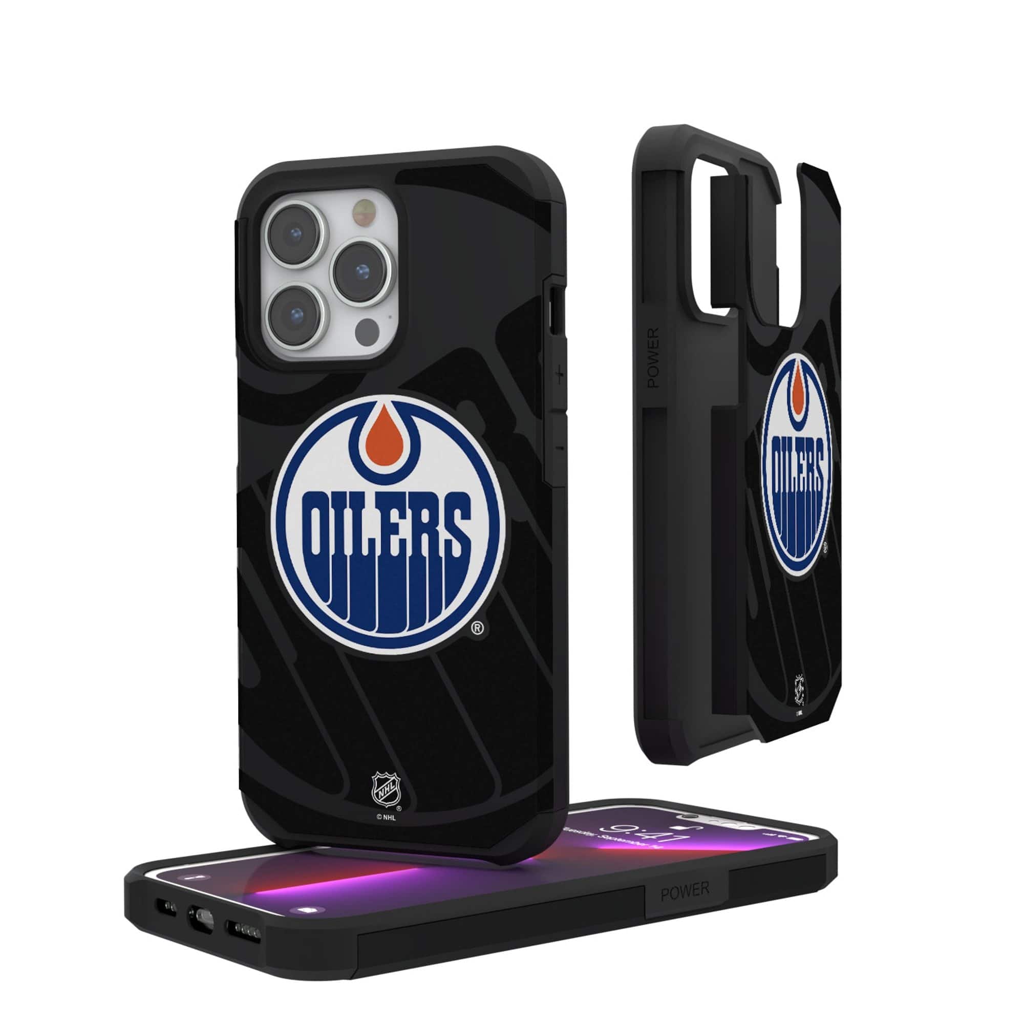 Keyscaper - NHL - Edmonton Oilers iPhone Mono Tilt Rugged Case - 12 mini - Multicolor