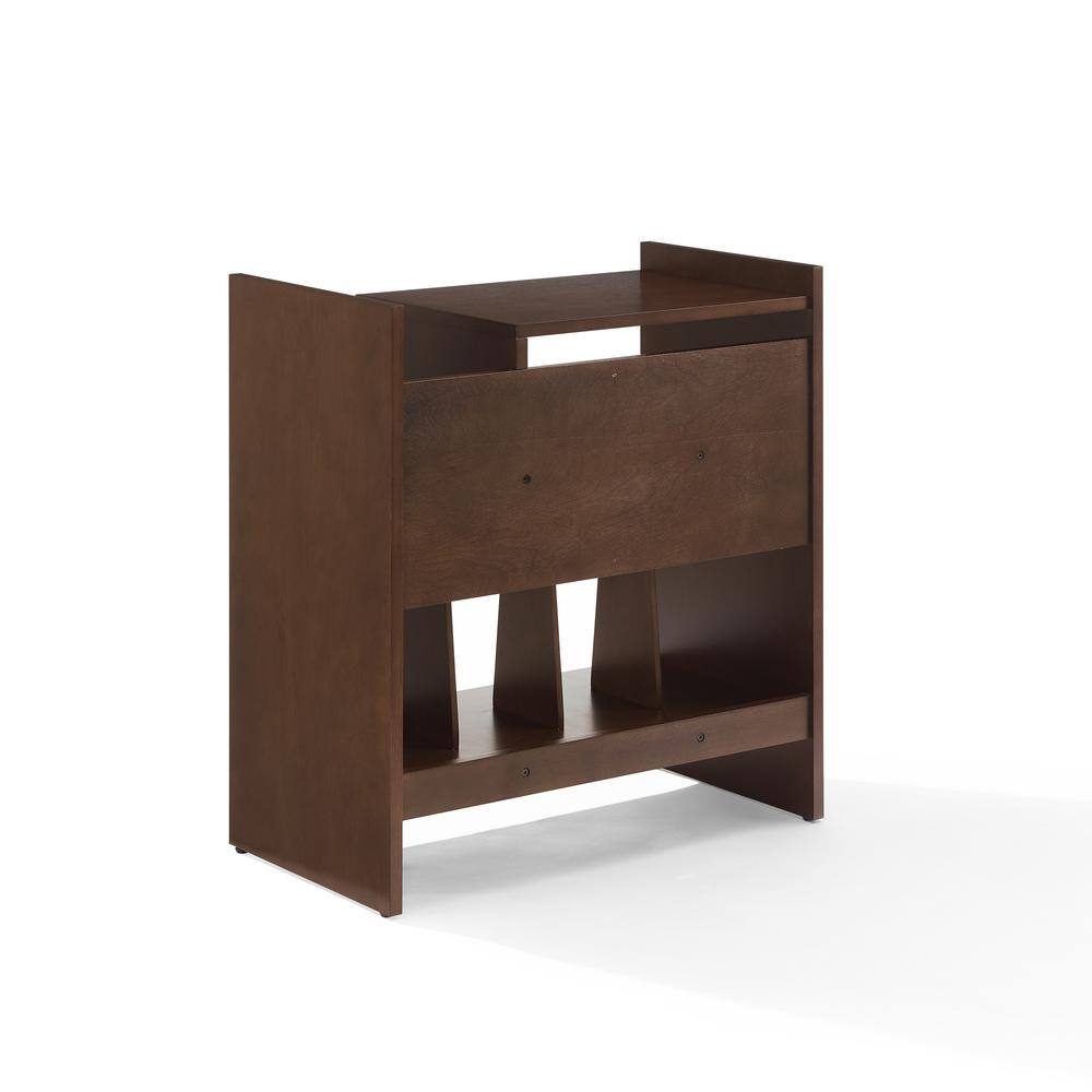 Left. Crosley Furniture - Portland Record Player Stand - Dark Brown.