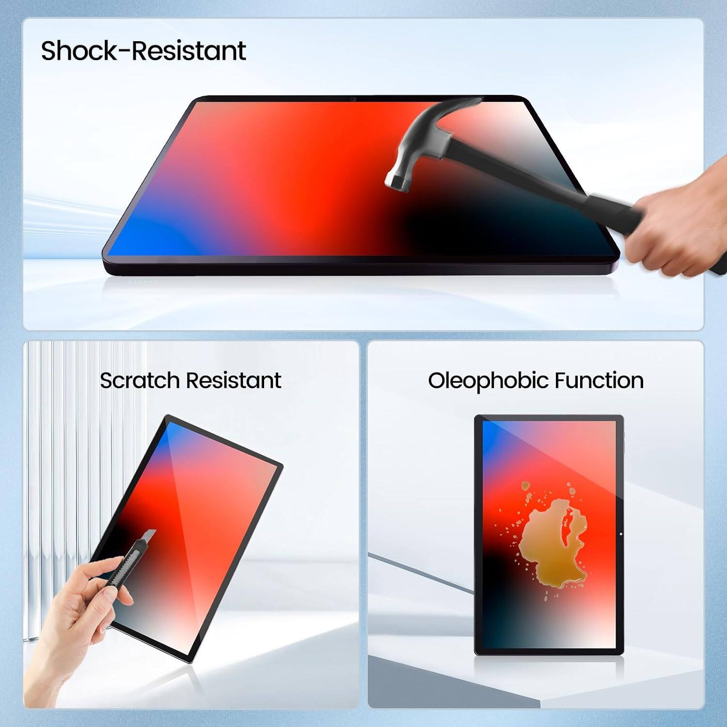 Shock-Resistant  
Scratch Resistant  
Oleophobic Function