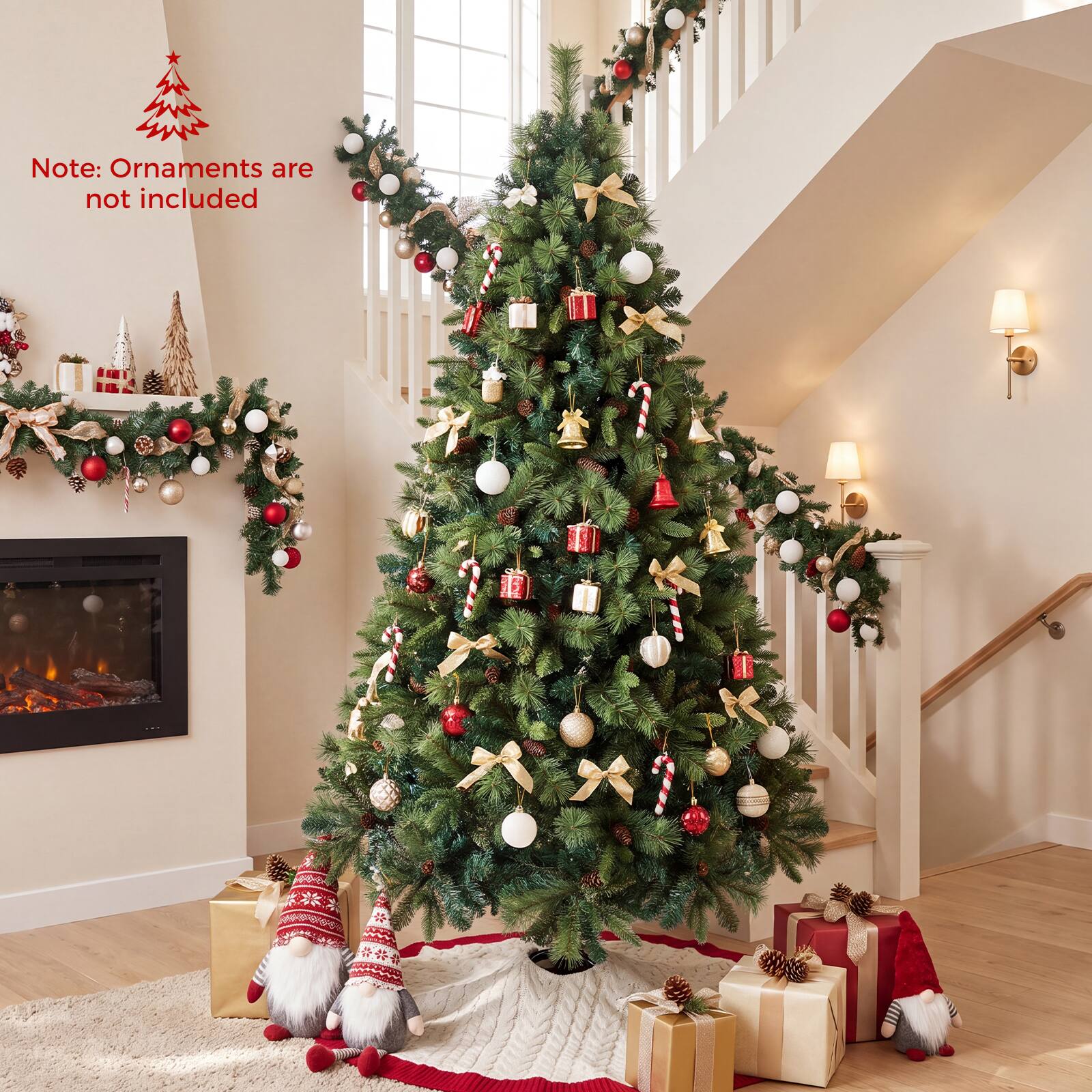 Note: Ornaments are not included