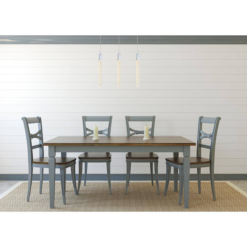 Left. Elegant Lighting - Weston 3 lights pendant in chrome - Chrome.