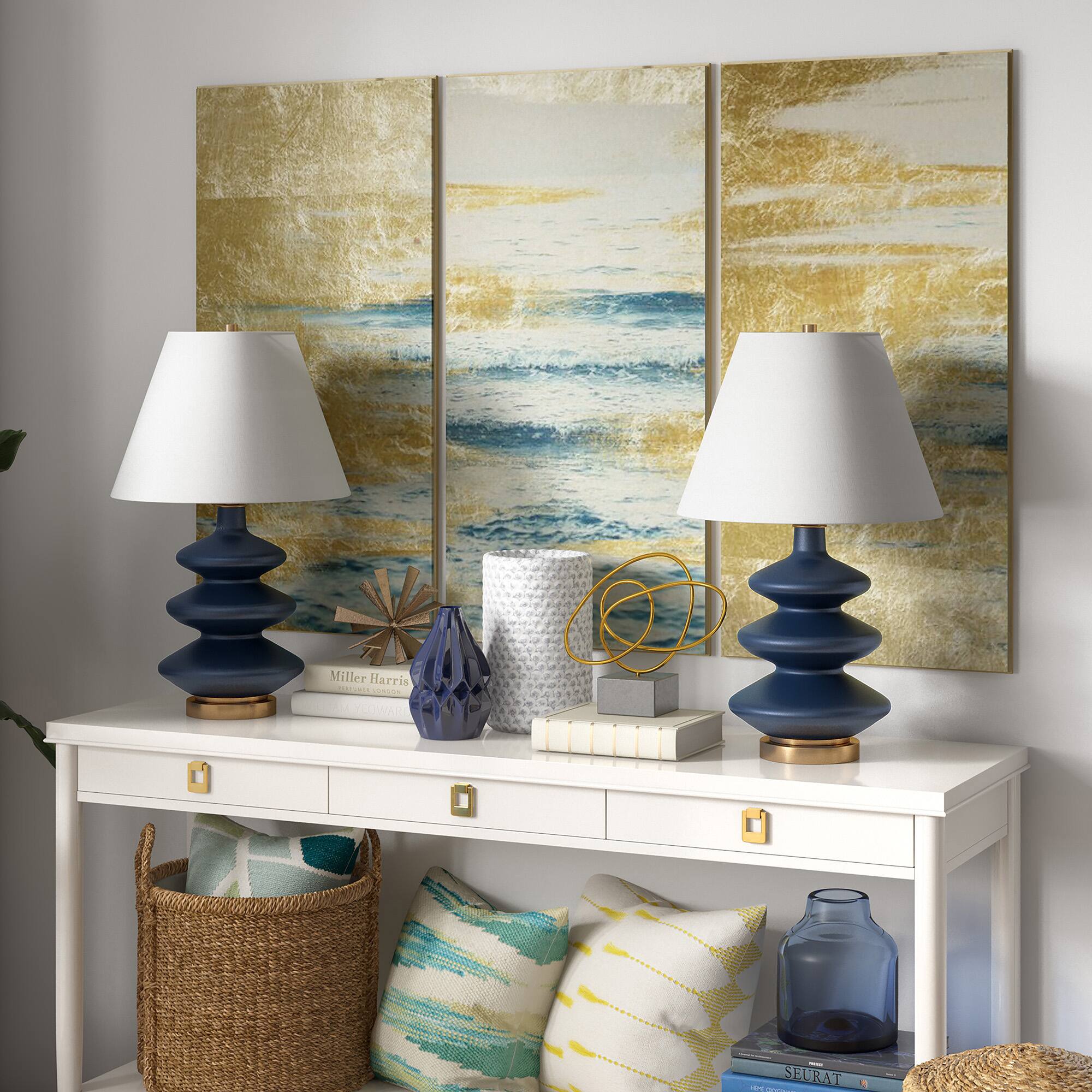 Alt View 12. Hudson&Canal - Carleta Table Lamp - Blue.