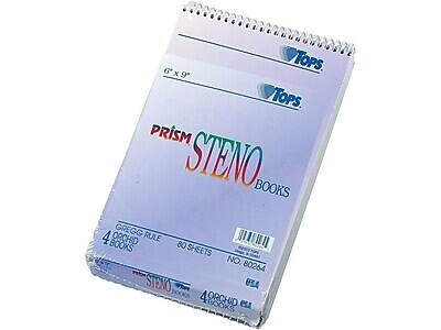 6 TOPS X 9 TOPS PRISM STENO BOOKS  
4 GREGG RULE BOOKS  
ORCHID 80 SHEETS  
NO. 80264  
STENO BSA  
4 ORCHID USA