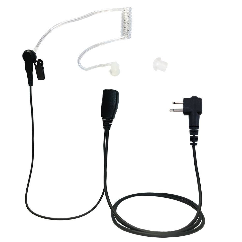 Front. ProMaxPower - 1.5-Wire Acoustic Tube Earpiece with PTT Mic for Motorola 2-Pin Radios - Black.