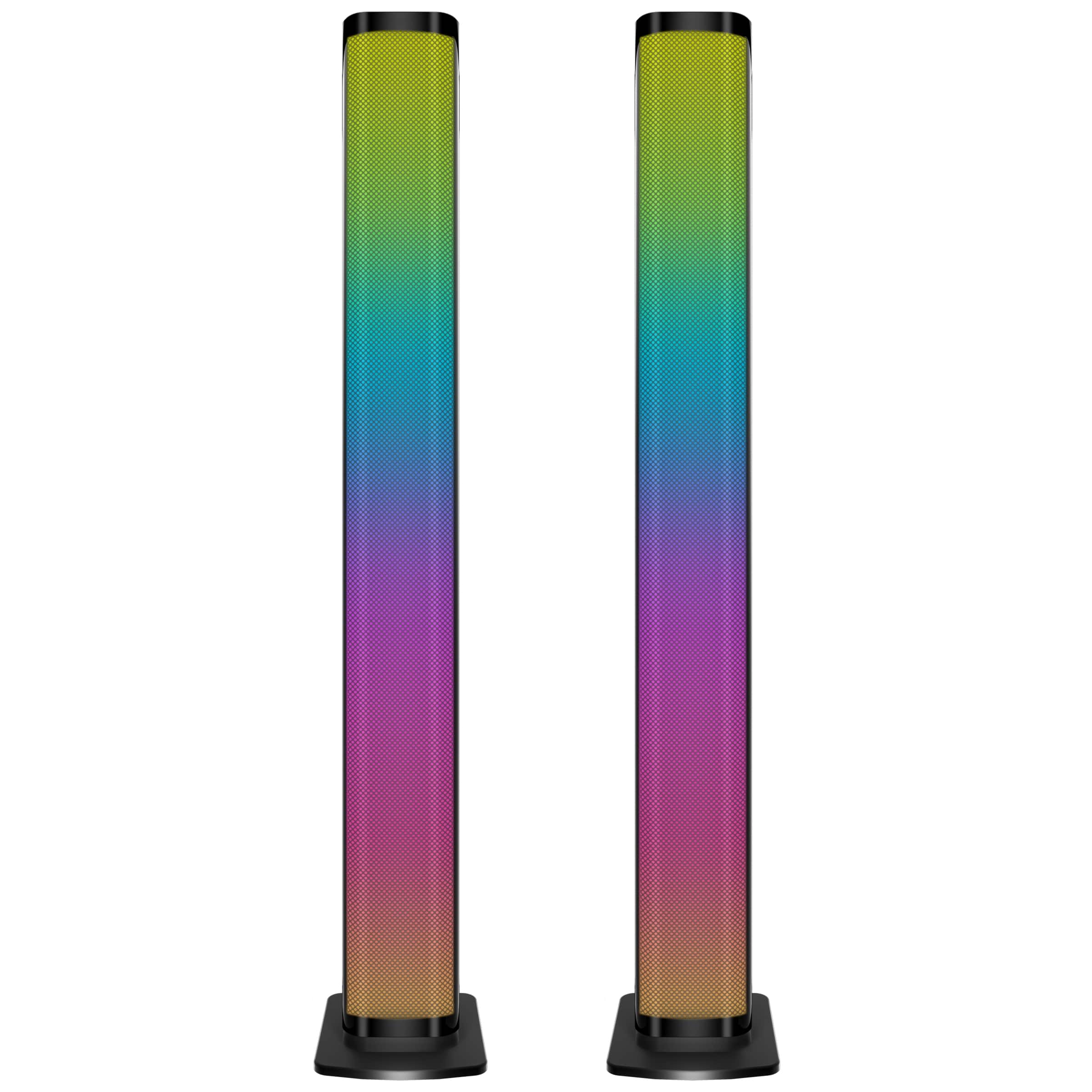 iLive - Bright Lines Dual 20" Multimedia LED HD Soundbars - Black - Front_Zoom